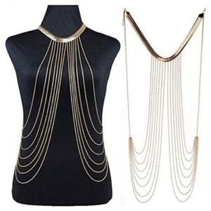 Women's Stylish Gold Layered Body Chain